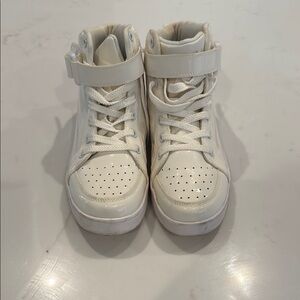 Kids High-Top White Sneakers